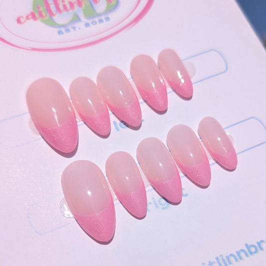 Pink Glitter Frenchies