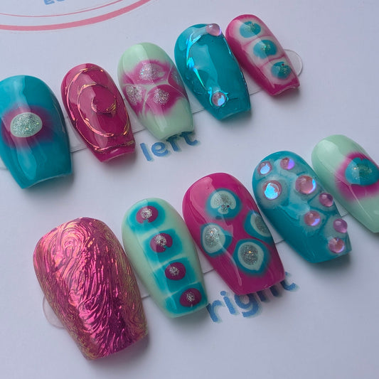 Teal and Purple in Summer Bloom